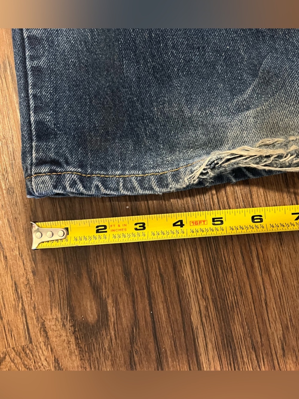 Levi’s vintage Straight-Leg Faded Blue Denim Jeans 36x32 - Picture 5 of 11